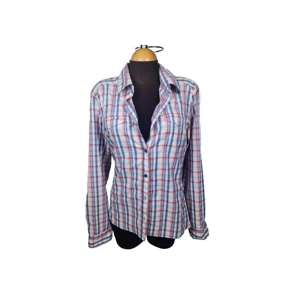 Columbia Womens Omni Shade Fiahing Long Sleeve Button Down Shirt White And...